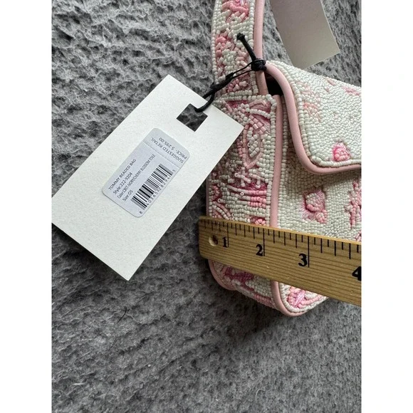 NWd Staud Women's Tommy Cherry Blossom Toile Ivory Beaded Flap Shoulder Bag - Picture 8 of 16